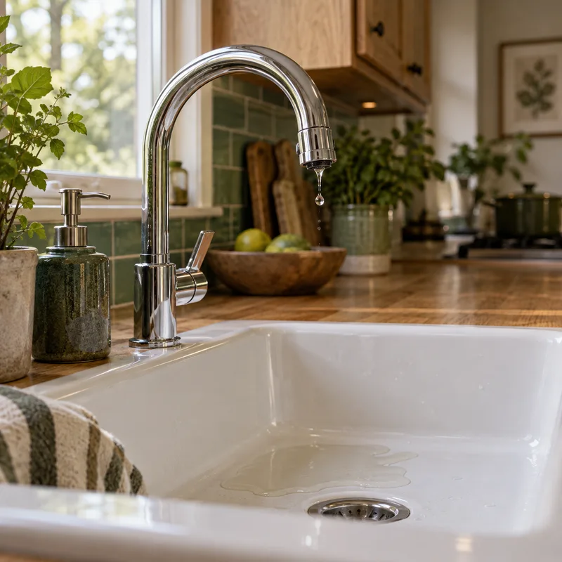 Plumbing beneath a sink illustrating a household repair